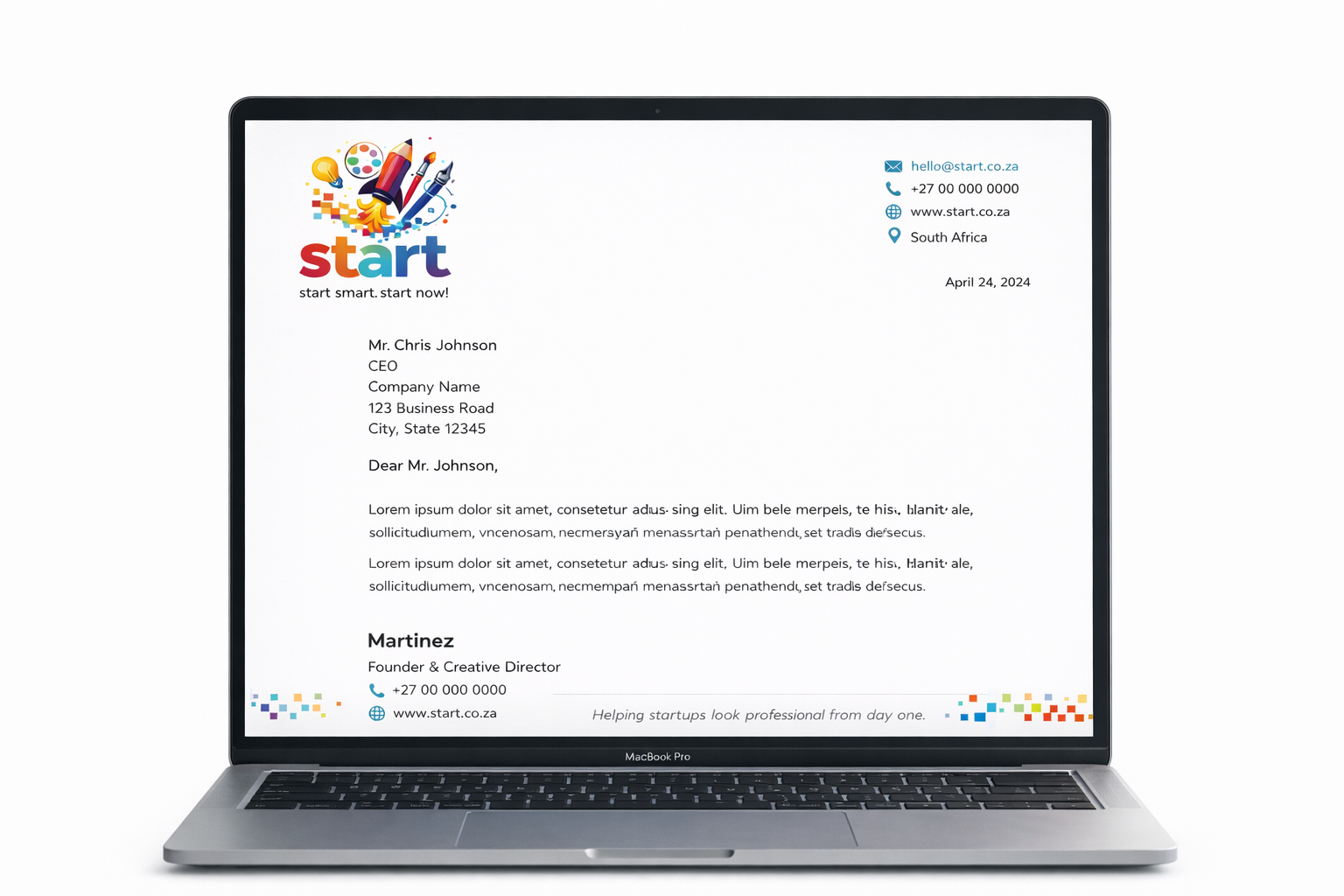 Branded Letterhead Design — Professional Stationery